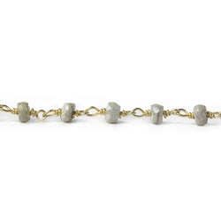 4mm Mystic Sapphire faceted rondelle Vermeil Chain by the foot 36 pieces (ONLINE ORDER ONLY)