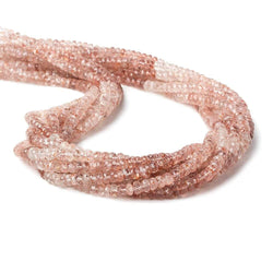 4mm Strawberry Quartz Faceted Rondelle 16 inch 164 pieces AA (ONLINE ORDER ONLY)