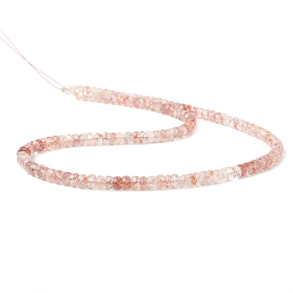 4mm Strawberry Quartz Faceted Rondelle 16 inch 164 pieces AA (ONLINE ORDER ONLY)