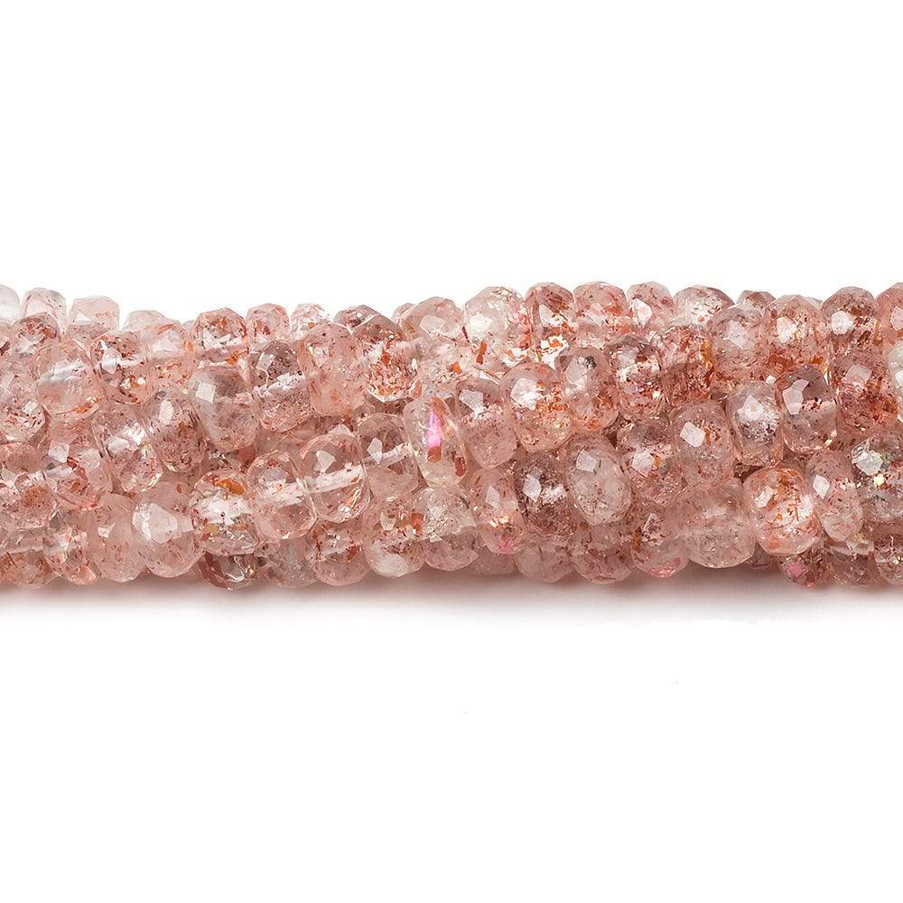 4mm Strawberry Quartz Faceted Rondelle 16 inch 164 pieces AA (ONLINE ORDER ONLY)