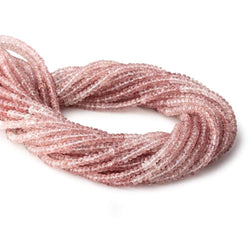 4mm Strawberry Quartz Faceted Rondelle Beads 16 inch 166 pieces (ONLINE ORDER ONLY)