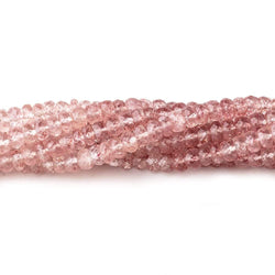 4mm Strawberry Quartz Faceted Rondelle Beads 16 inch 166 pieces (ONLINE ORDER ONLY)