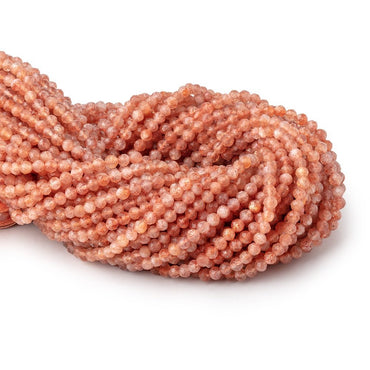 4mm Sunstone Micro Faceted Round Beads 12.5 inch 86 pieces (ONLINE ORDER ONLY)