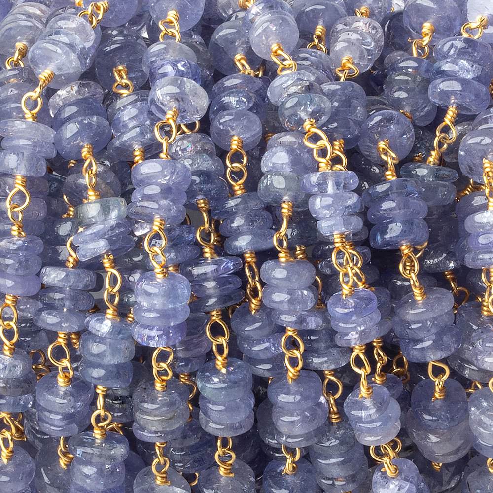 4mm Tanzanite plain heshi Vermeil Chain by the foot (ONLINE ORDER ONLY)