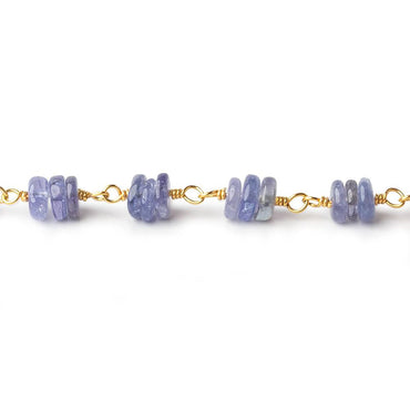 4mm Tanzanite plain heshi Vermeil Chain by the foot (ONLINE ORDER ONLY)