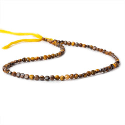 4mm Tiger's Eye checkerboard calibrated faceted coins 12.5 inch 85 beads AAA (ONLINE ORDER ONLY)