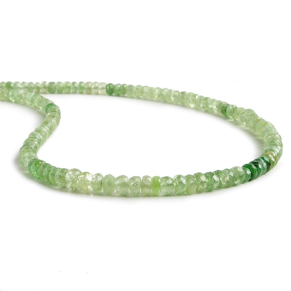 4mm Tsavorite Garnet Beads Faceted Rondelle 17.5 inch 171 pieces (ONLINE ORDER ONLY)