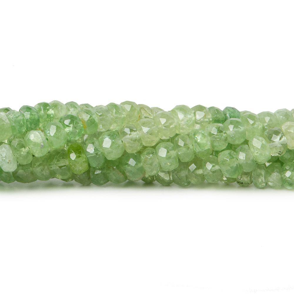 4mm Tsavorite Garnet Beads Faceted Rondelle 17.5 inch 171 pieces (ONLINE ORDER ONLY)