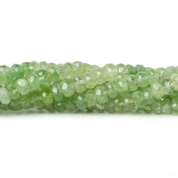 4mm Tsavorite Garnet Beads Faceted Rondelle 17.5 inch 171 pieces (ONLINE ORDER ONLY)