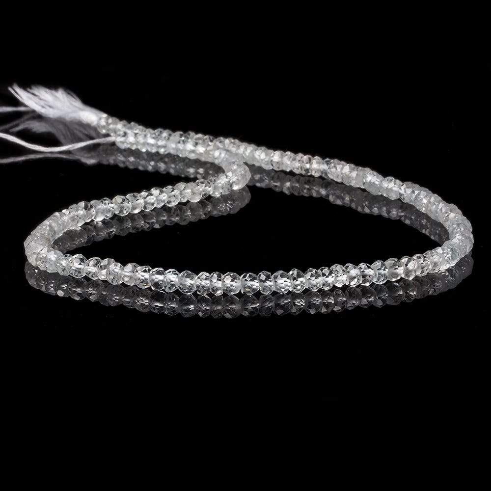 4mm White Topaz Faceted Rondelle Beads 13 inch 107 pieces (ONLINE ORDER ONLY)