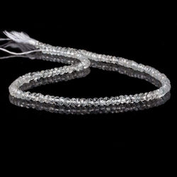 4mm White Topaz Faceted Rondelle Beads 13 inch 107 pieces (ONLINE ORDER ONLY)