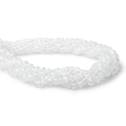 4mm White Topaz Faceted Rondelle Beads 13 inch 115 pieces (ONLINE ORDER ONLY)