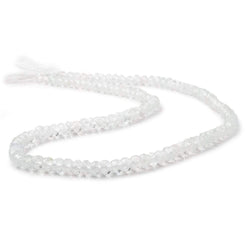 4mm White Topaz Faceted Rondelle Beads 13 inch 115 pieces (ONLINE ORDER ONLY)