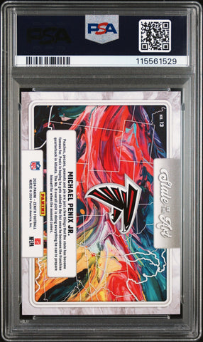 Graded 2024 Panini Zenith Michael Penix Jr #13 State of the Art Rookie RC Football Card PSA 10 Gem Mint (ONLINE ORDER ONLY)