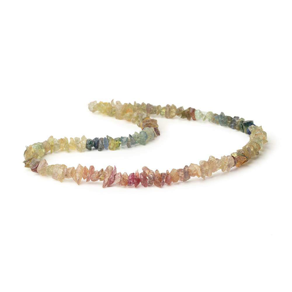 4x2-6x3mm Multi Color Sapphire Raw Crystal Beads 17.5 inch 138 pieces (ONLINE ORDER ONLY)