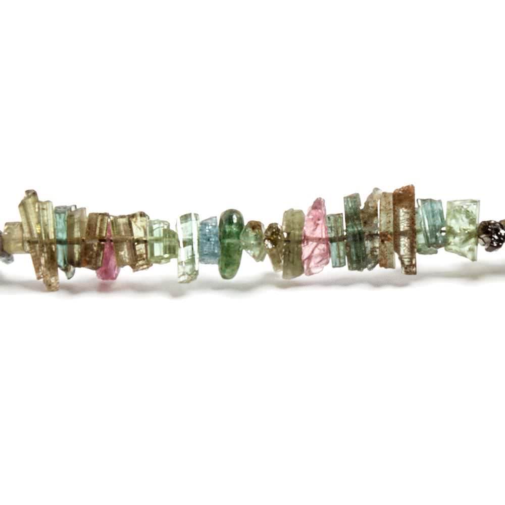 4x2-9x1.5mm Multi Color Tourmaline Natural Crystal 7.5 inch 100 pieces (ONLINE ORDER ONLY)