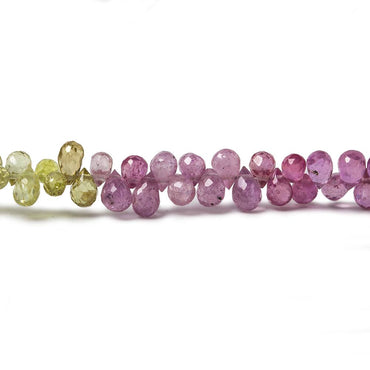 4x2.5-5x3.5mm Fancy Sapphire & Ruby Faceted Tear Drops 16 inch 250 beads AA (ONLINE ORDER ONLY)