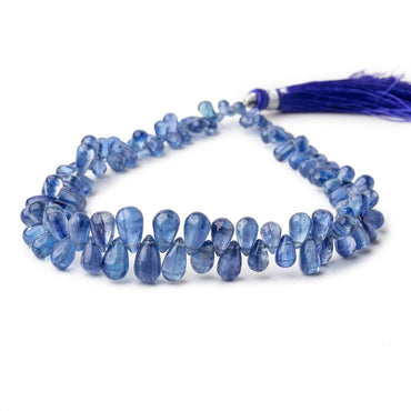 4x3-10x5mm Kyanite Plain Tear Drop Beads 10 inch 99 pieces AA (ONLINE ORDER ONLY)