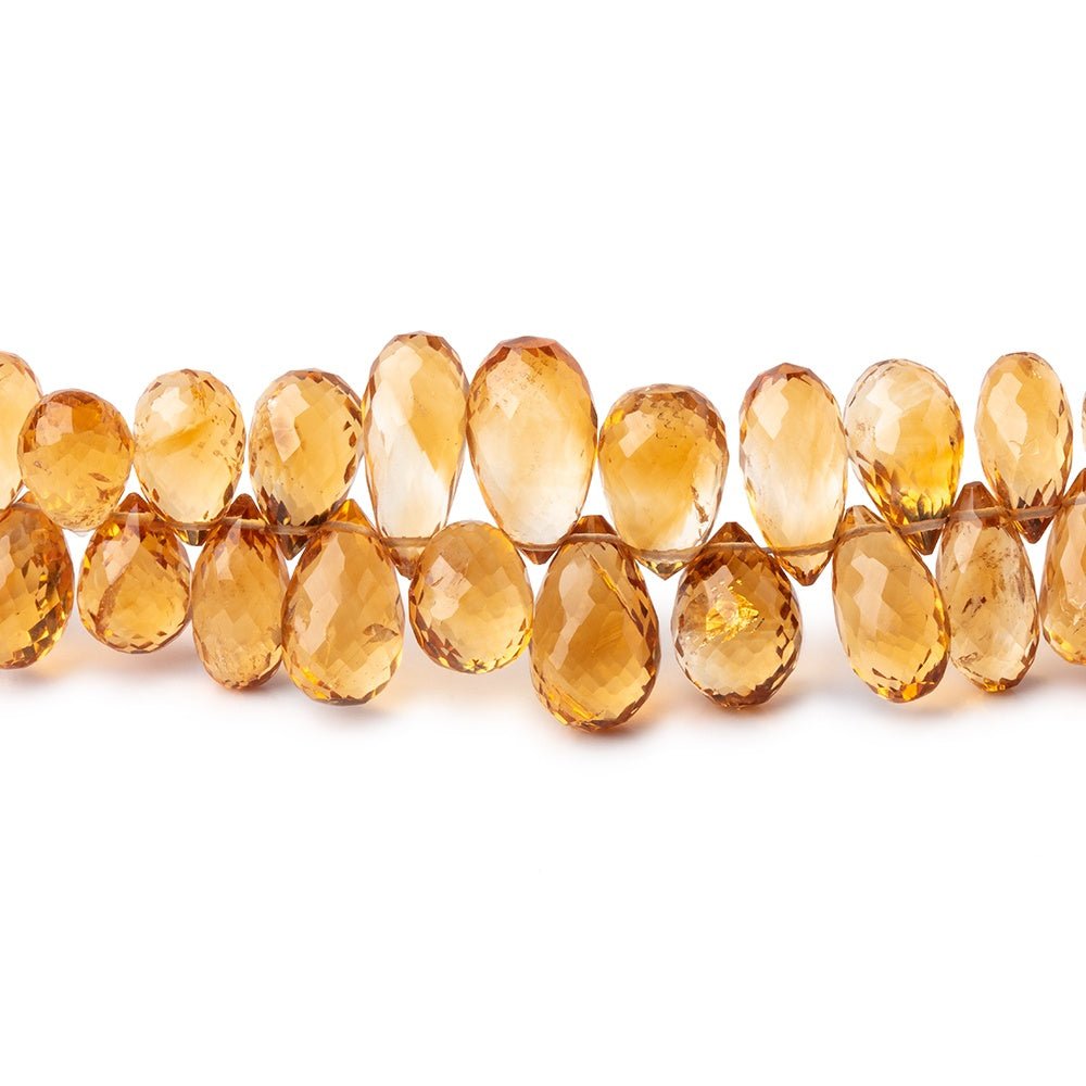 4x3-10x6mm Madeira Citrine Faceted Tear Drop Beads 8 inch 82 pieces (ONLINE ORDER ONLY)