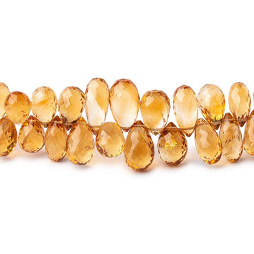 4x3-10x6mm Madeira Citrine Faceted Tear Drop Beads 8 inch 82 pieces (ONLINE ORDER ONLY)