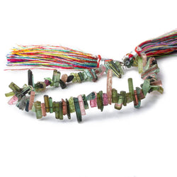 4x3-12x3mm Multi-Color Tourmaline Top Drill Natural Crystals 7 inch 95 beads (ONLINE ORDER ONLY)