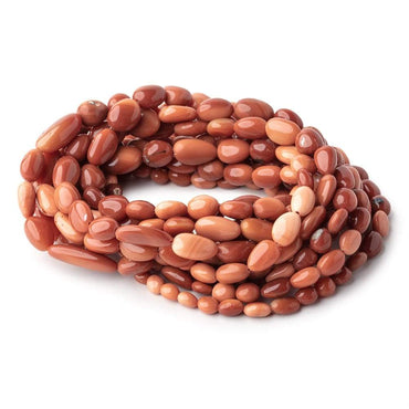 4x3-15x9mm Orange & Brown Fire Opal Plain Nugget Beads 17 inch 46 pieces (ONLINE ORDER ONLY)