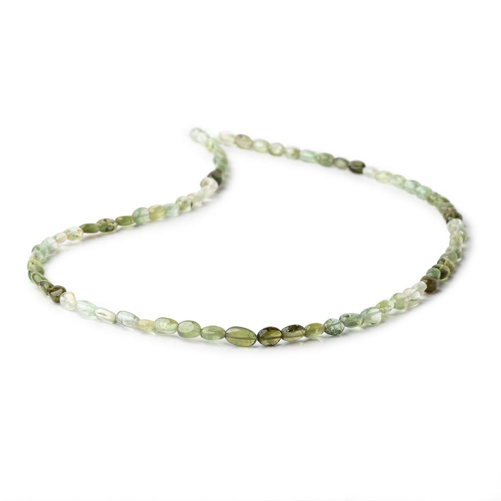 4x3-5x3.5mm Green Tourmaline Plain Oval Beads 16 inch 78 pieces AA (ONLINE ORDER ONLY)