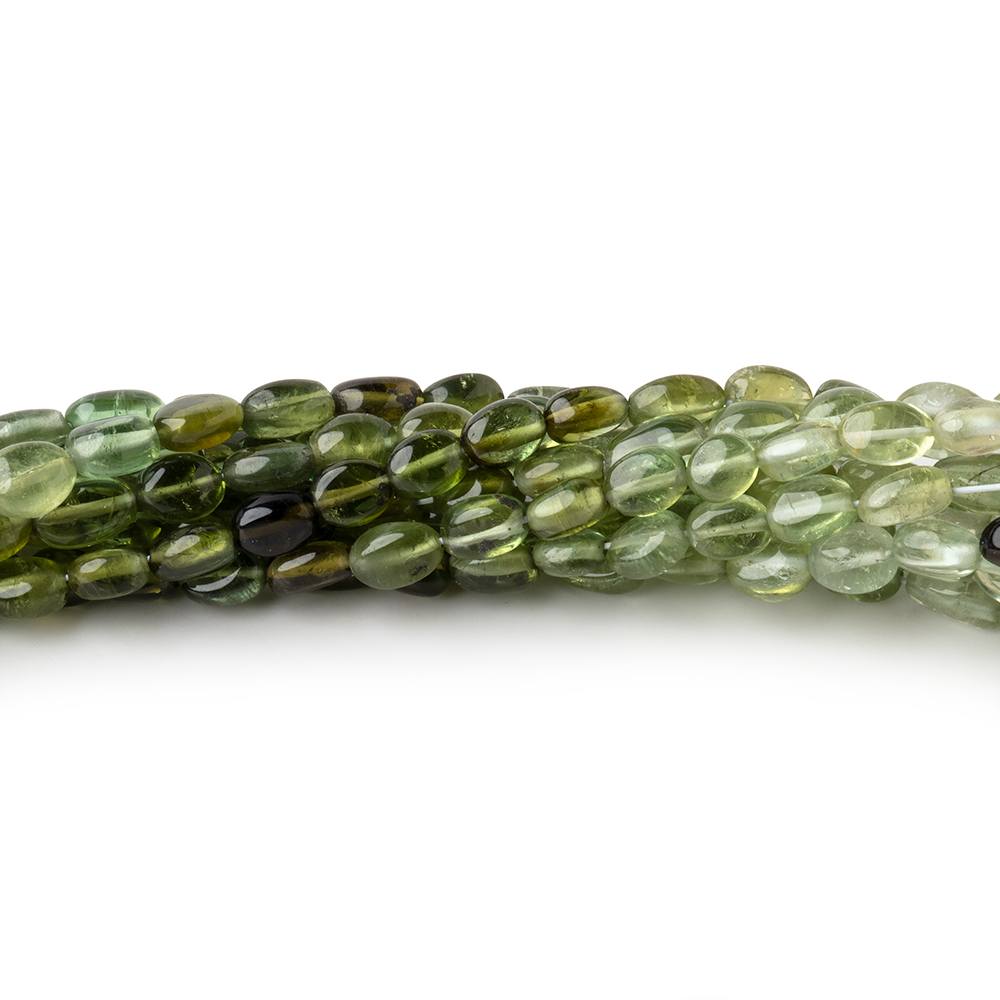 4x3-5x3.5mm Green Tourmaline Plain Oval Beads 16 inch 78 pieces AA (ONLINE ORDER ONLY)