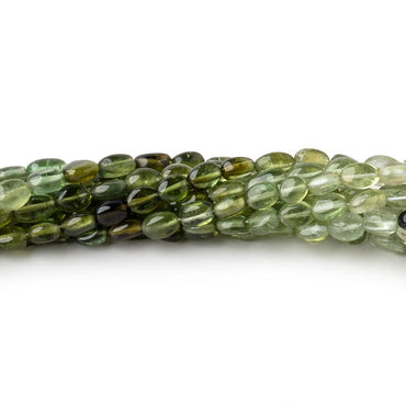 4x3-5x3.5mm Green Tourmaline Plain Oval Beads 16 inch 78 pieces AA (ONLINE ORDER ONLY)