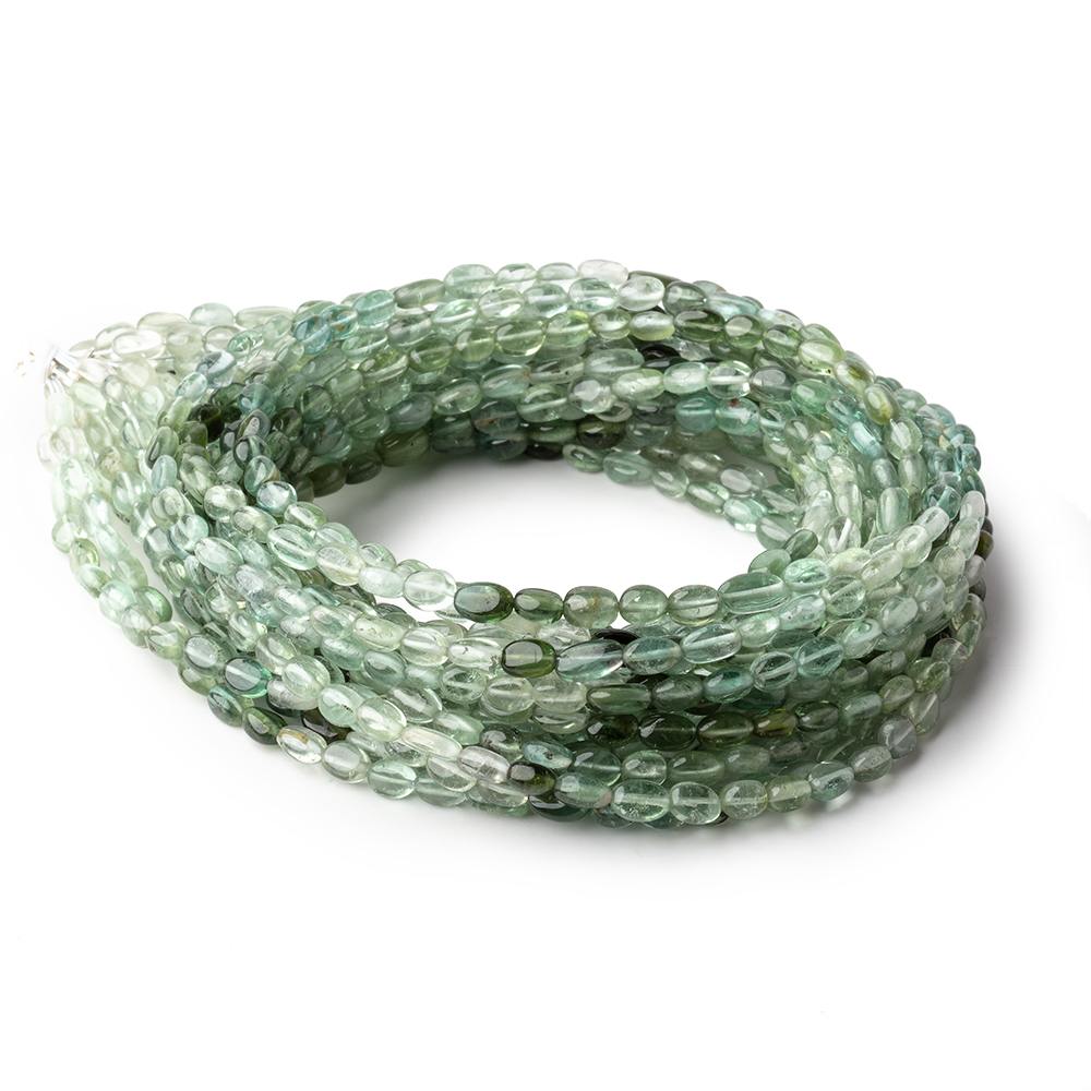4x3-5x3.5mm Green Tourmaline Plain Oval Beads 16 inch 89 pieces AA (ONLINE ORDER ONLY)