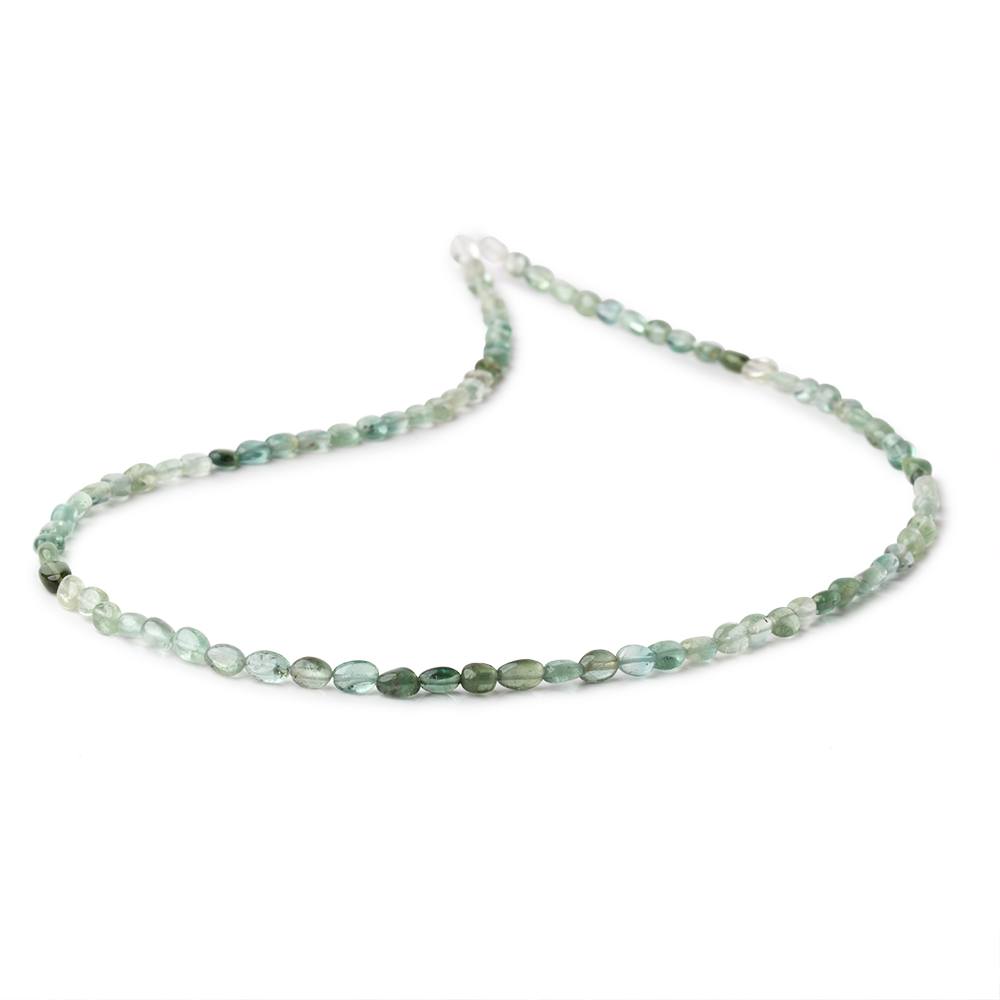 4x3-5x3.5mm Green Tourmaline Plain Oval Beads 16 inch 89 pieces AA (ONLINE ORDER ONLY)