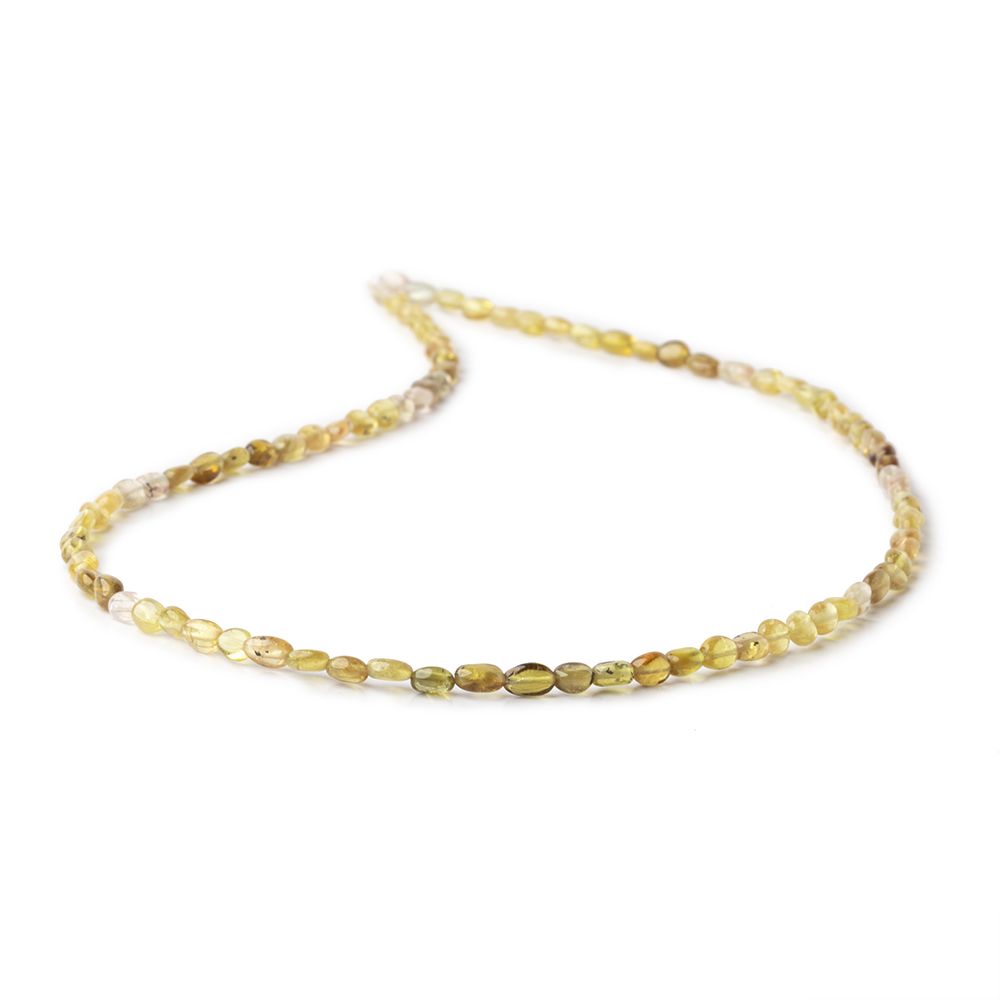 4x3-5x3.5mm Yellow Tourmaline Plain Oval Beads 16 inch 86 pieces AA (ONLINE ORDER ONLY)