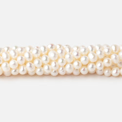 3-4mm Creamy White Off Round Freshwater Pearls 15 inch 106 pieces (ONLINE ORDER ONLY)