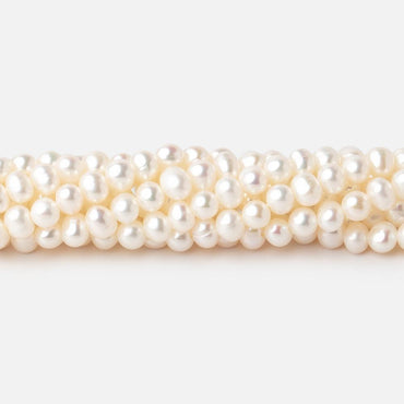 3-4mm Creamy White Off Round Freshwater Pearls 15 inch 106 pieces (ONLINE ORDER ONLY)