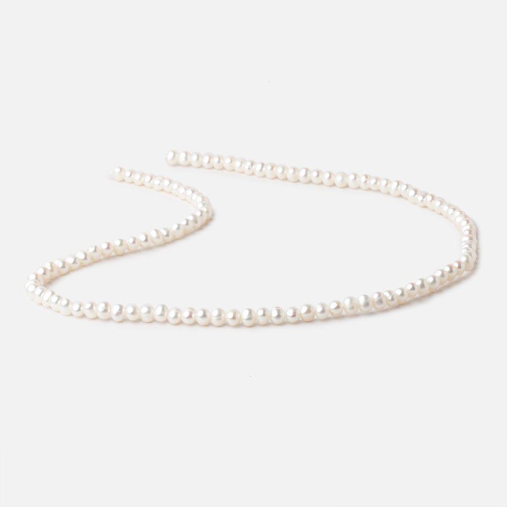 3-4mm Creamy White Off Round Freshwater Pearls 15 inch 106 pieces (ONLINE ORDER ONLY)