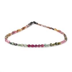 4x3-5x4mm Multi Color Tourmaline Plain Oval Beads 14 inch 72 pieces (ONLINE ORDER ONLY)
