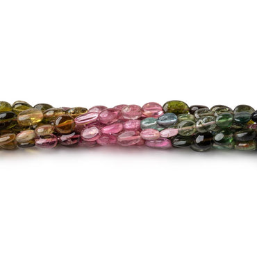 4x3-5x4mm Multi Color Tourmaline Plain Oval Beads 14 inch 72 pieces (ONLINE ORDER ONLY)