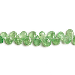 4x3-5x4mm Tsavorite Garnet Faceted Pear beads 8 inch 80 beads (ONLINE ORDER ONLY)