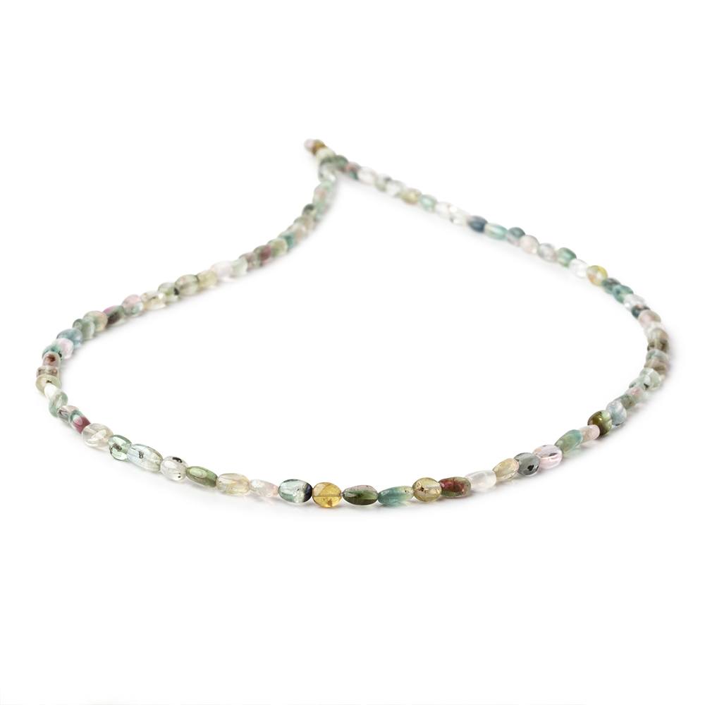4x3-6x3.5mm Multi Color Tourmaline Plain Oval Beads 16 inch 74 pieces AA (ONLINE ORDER ONLY)