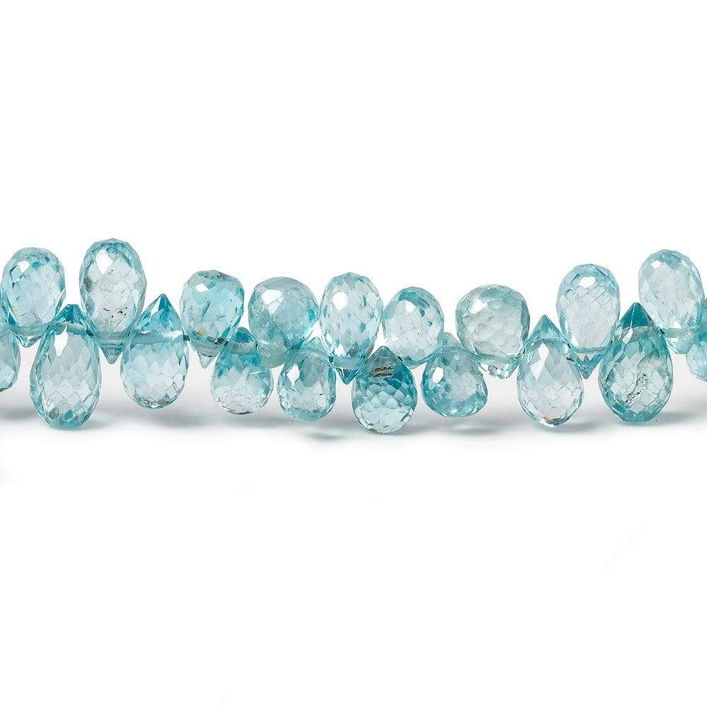 4x3-6x3mm Blue Zircon Faceted Tear Drop Beads 8 inch 93 pieces (ONLINE ORDER ONLY)