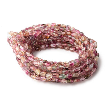 4x3-6x4mm Multi Color Tourmaline Plain Oval Beads 16 inch 67 pieces AA (ONLINE ORDER ONLY)