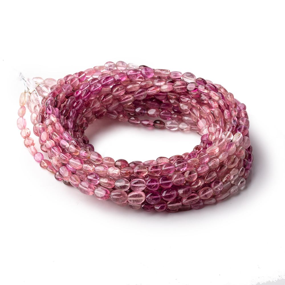 4x3-6x4mm Pink Tourmaline Plain Oval Beads 16 inch 70 pieces AA (ONLINE ORDER ONLY)