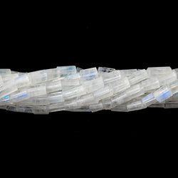 4x3-6x4mm Rainbow Moonstone Faceted Tube Beads 14 inch 64 pieces (ONLINE ORDER ONLY)