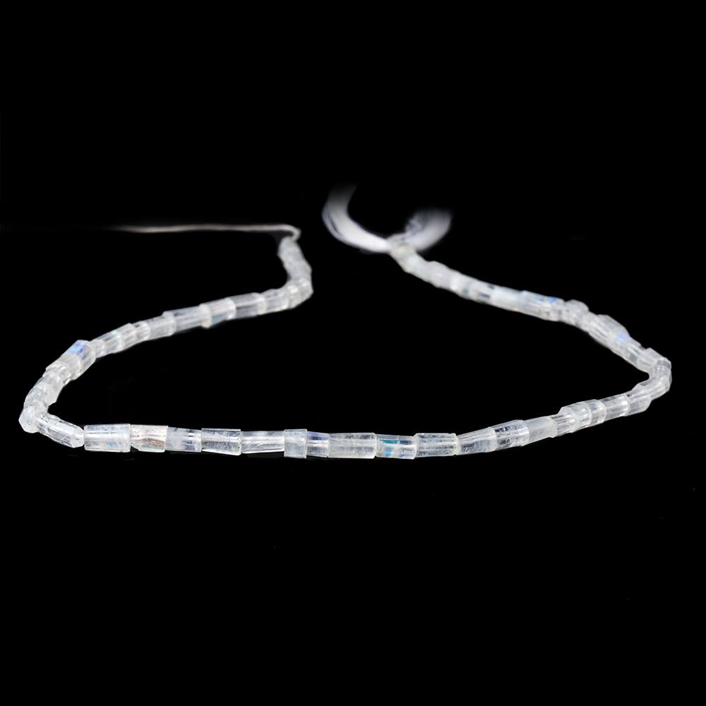 4x3-6x4mm Rainbow Moonstone Faceted Tube Beads 14 inch 64 pieces (ONLINE ORDER ONLY)