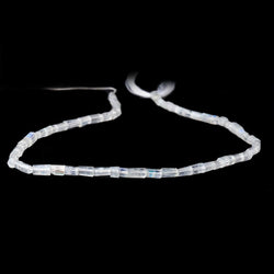 4x3-6x4mm Rainbow Moonstone Faceted Tube Beads 14 inch 64 pieces (ONLINE ORDER ONLY)