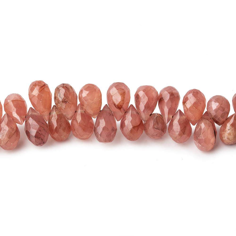 4x3-6x4mm Rhodochrosite faceted tear drop beads 9 inch 99 pieces AA (ONLINE ORDER ONLY)