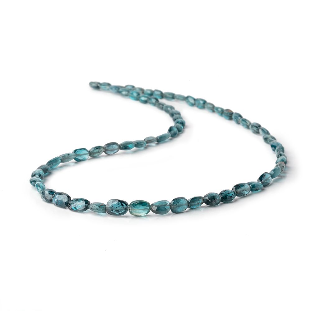 4x3-6x5mm Teal Moss Kyanite Faceted Oval Nugget Beads 16 inch 66 pieces (ONLINE ORDER ONLY)