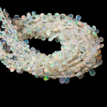 4x3-7x5mm Ethiopian Opal Plain Pears 8 inch 75 beads (ONLINE ORDER ONLY)