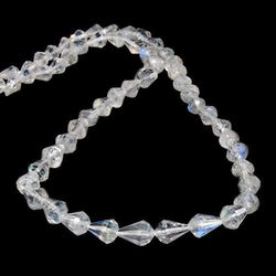 4x3-7x5mm Rainbow Moonstone Petite Faceted Tear Drop 15 inch 57 Beads (ONLINE ORDER ONLY)