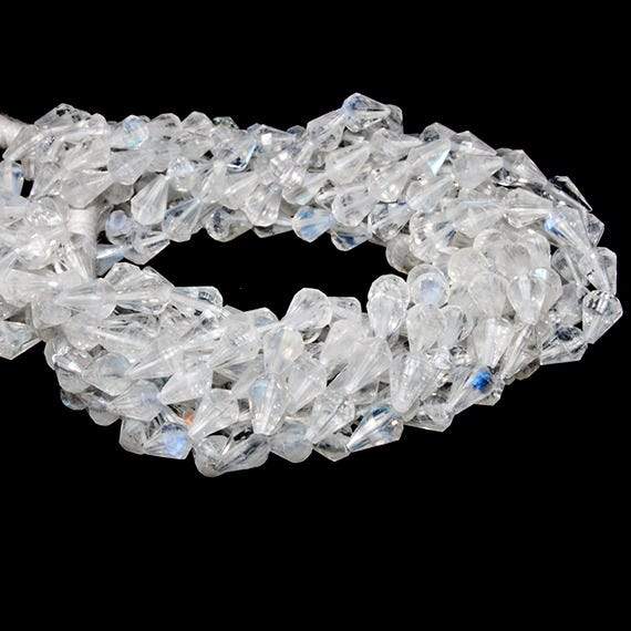 4x3-7x5mm Rainbow Moonstone Petite Faceted Tear Drop 15 inch 57 Beads (ONLINE ORDER ONLY)